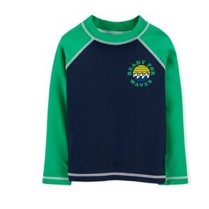 Carter’s Long sleeve Ready for Waves Swim Rashguard Size 7